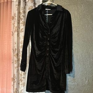 Elegant Black Velvet Dress